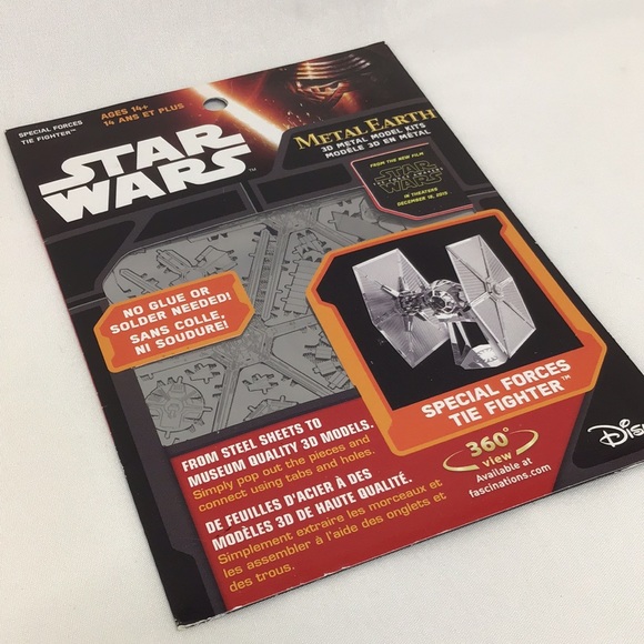 Star Wars Metal Earth Special Forces Tie Fighter Disney Force Awakens model 3D - Picture 1 of 3